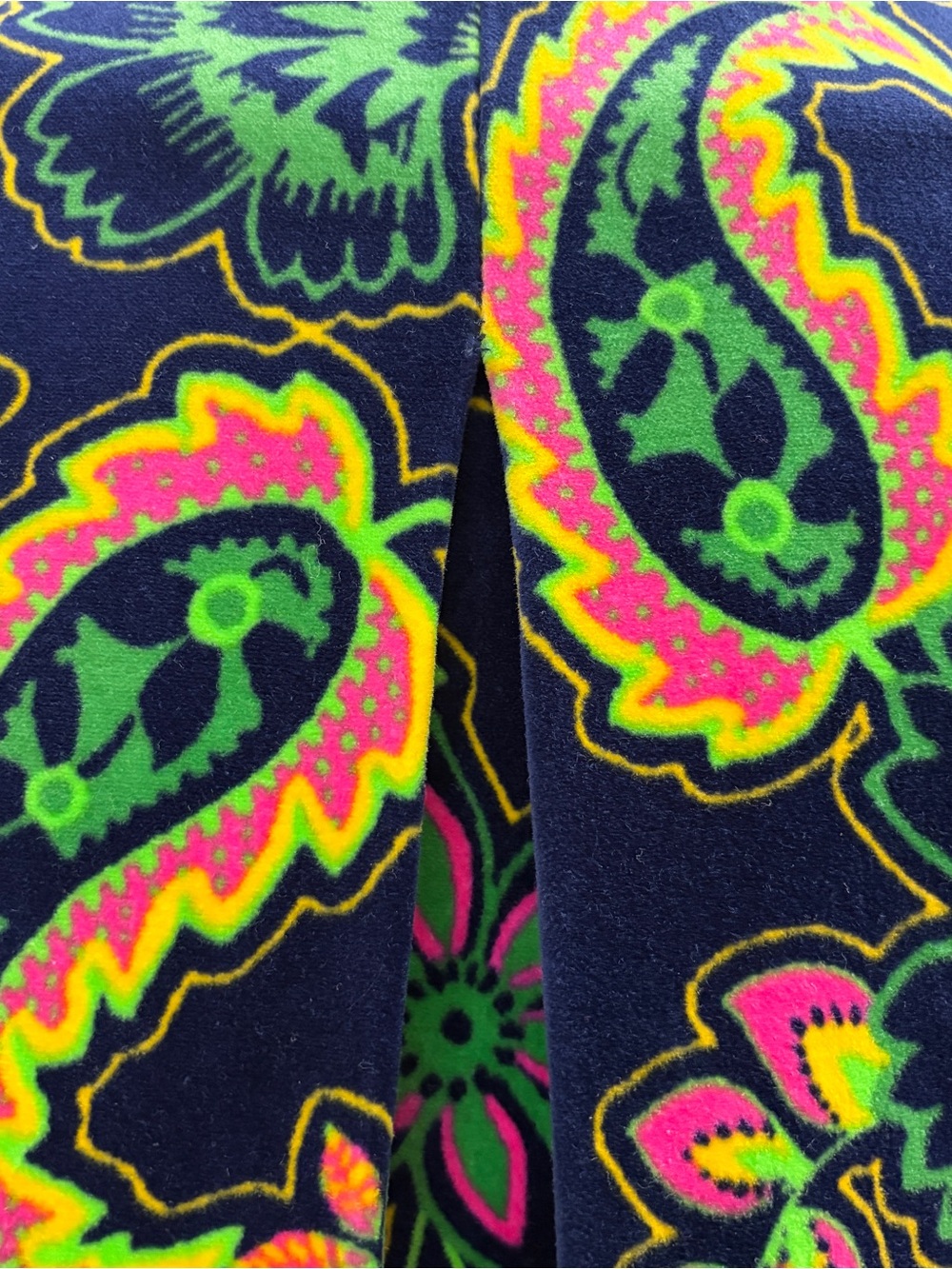 Boden Navy Long-Sleeve Paisley Velvet Floral Button Coat - Size 14 - Picture 9 of 14
